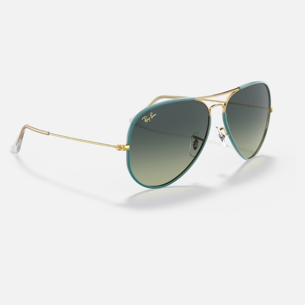 NWT Ray Ban Aviator Full Color Legend Sunglasses - Blue/Green